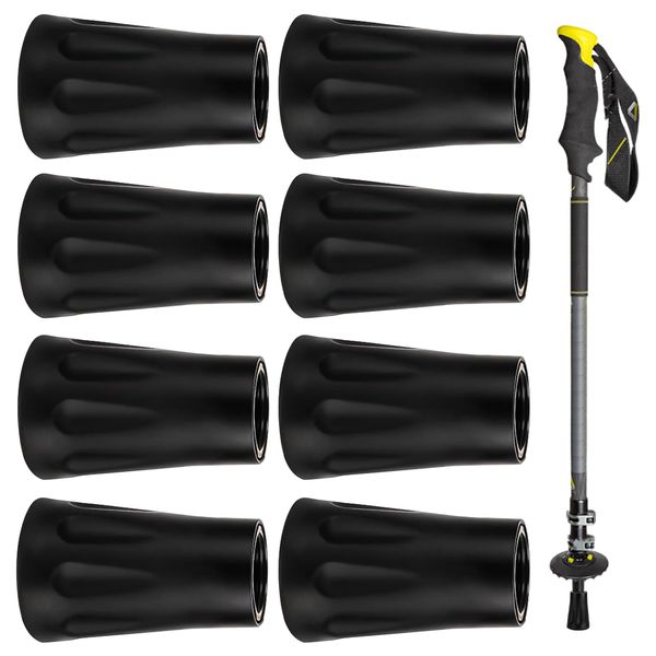 8 PCS Walking Stick Rubber Ends, Walking Stick Ferrules, Ferrules for Walking Sticks, Crutches Rubber Ends, Walking Pole Rubber Tips Suitable for Trekking Poles and Walking Sticks(12mm)