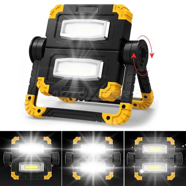 LED Work Light Rechargeable 2000LM Portable Folding Magnetic COB LED Flashlight