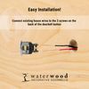 Waterwood Solid Brass Small Leaf Doorbell in Black - Wired & Illuminated Push Button from Environmentally Friendly Recycled Material
