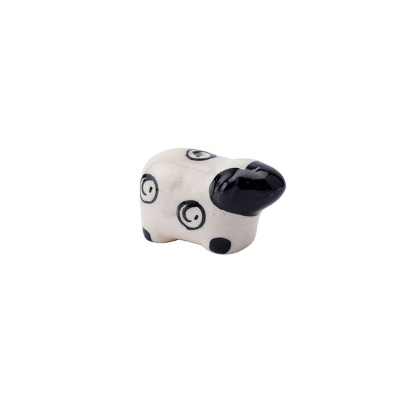 CGB Giftware | Ceramic Modern Sheep Light Pull | Black & White Sheep | Light Cord Pull | 6cm Wide | RE236