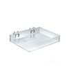 Azar Displays 225541 9.5" Wide Open Tray for Peg/Slat, 2-Pack