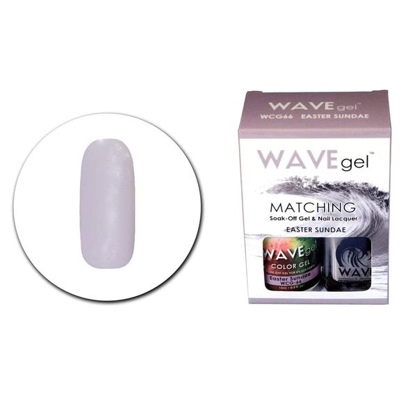 WAVEGEL Soak-0ff Gel & Nail Lacquer Matching Duo Set - Easter Sundae - WCG66-66 I 0.5 Oz