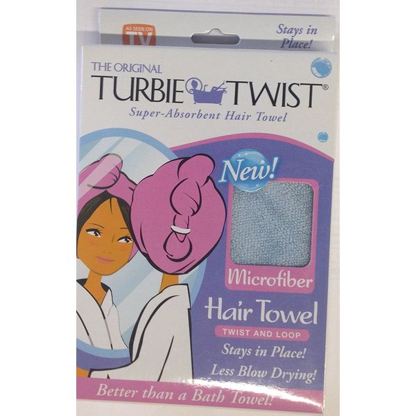 Turbie Twist Microfiber Hair Drying Towel Single Pack (LIGHT BLUE)