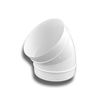 K-TECH-PRO 45° bend PVC round ventilation exhaust air supply air system diameter 150