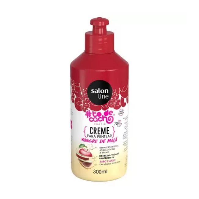 Salon Line - Linha Tratamento (#ToDeCacho) - Creme Para Pentear Vinagre de Maca 300 Ml - (Salon Line - Treatment (#IHaveCurls) Collection - Apple Cider Vinegar Combing Cream 10.14 Fl Oz)