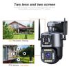 WiFi 8MP Wireless PTZ Camera Security CCTV Waterproof 2-Way Audio 2-Lens Motion