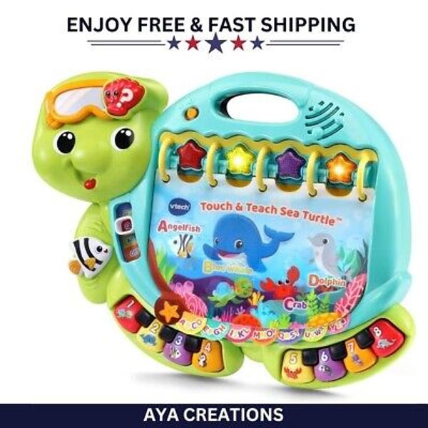 VTech Touch & Teach Sea Turtle Alphabet Toy –Interactive Baby & Toddler Learning