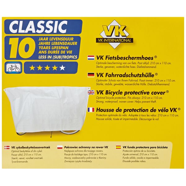 VK Bicycle Cover Single - White