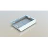 Generic 3 Pack Square Flag Hinge Replacement Covers, White, Plastic, Painted, Hole Style, 4.5cm x 7.4cm Each