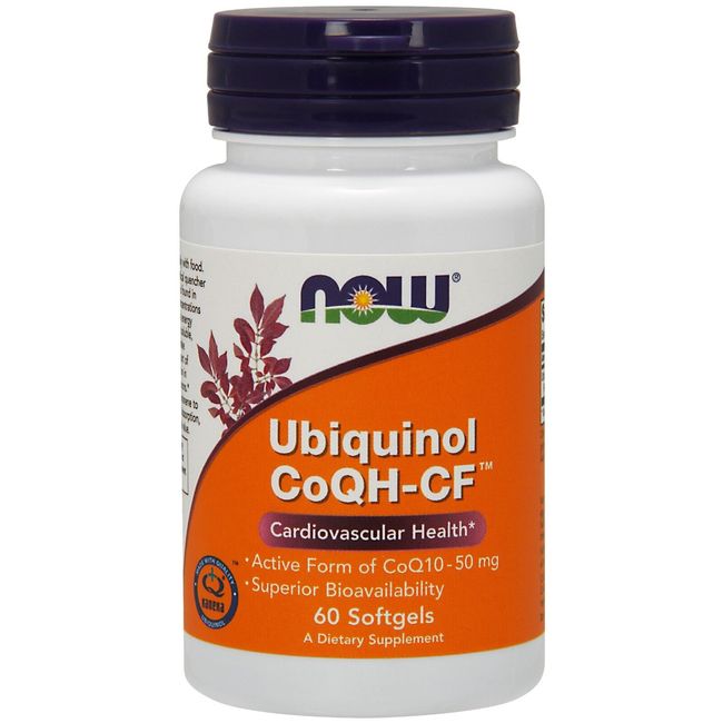 NOW Foods Ubiquinol CoQH-CF, 50 mg, 60 Softgels