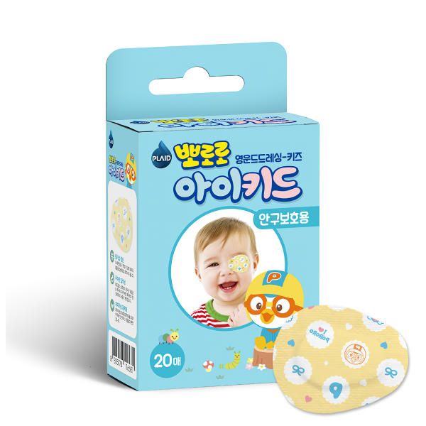 Pororo Eye Kid Eye Protection Patch 20 sheets (1 piece) / Infant Kids Children&#39;s Blindfold Strabismus Correction Dressing Vision Protection