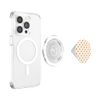 Cute White and Orange Polka Dot Pattern Minimalist Graphic PopSockets PopGrip for MagSafe