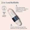 trestique Highlight Stick, Illuminator Makeup For Face, Highlighter Makeup Stick, Face Highlighter Bronzer - Refillable