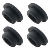 HJGarden 4PCS 25mm Environmentally-Friendly Snap Rubber Grommet Plug Mount or Electrical Box Cable Pipe Black