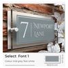 Modern Personalised House Number Plaques Door Sign Rectangle, Mid Grey