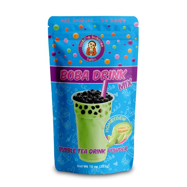 HONEYDEW MELON Boba / Bubble Tea Drink Mix By Buddha Bubbles Boba 10 Ounces (283 Grams)