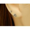 ICYROSE Solid 925 Sterling Silver Antique Finish Triangle Celtic Knot Womens Small Stud Earrings 792