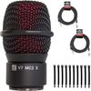 sE Electronics V7-MC2-X Black - V7 X Mic Capsule Wireless System, Black - Bundle with 2 XLR Cables and 10 Cable Ties