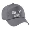 Flox Creative Grey Baseball Cap Any Text Here