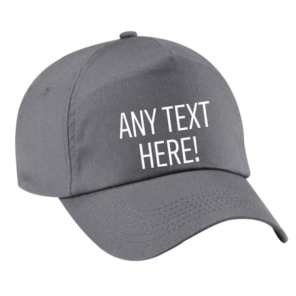 Flox Creative Grey Baseball Cap Any Text Here
