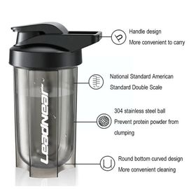 500ml Sport Shaker Bottle 3 Layers Storage Portable Protein