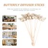 Zerodeko 10pcs Butterfly Diffuser Stick Butterfly Diffuser Sticks Scent Diffuser Sticks Essential Oil Aroma Diffuser Preserved Diffuser Rattan Diffuser Khaki Wood