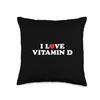 I Love Heart Vitamin D Throw Pillow
