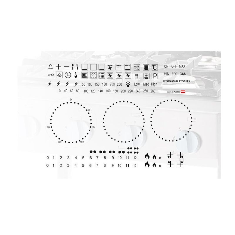 Cooker Symbol Sticker Set as Labelling, Symbol Sticker for Electric ...