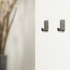 Tiger Palma Self-Adhesive Hooks Pack of 2 Matte Silver