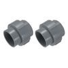 sourcing map 2 Pcs 2" Union PVC Coupling Pipe Fitting (Socket x Socket) PVC Slip Union Coupling Adapter Schedule 40, EPDM O-Ring, Grey