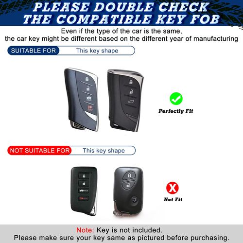 Xotic Tech Key Fob Cover with Keychain Soft TPU Full Protection Key Case Shell, Compatible with Lexus ES350 ES300h LC500 LC 500h LS500 LS500h UX250h GX460 UX200 Smart Keyless Entry Key (Red)