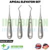Precision Dental Apical Elevators Set of 4 Root Elevation Stainless Steel Tools