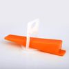 DC VOLTAGE 100pcs Tile Leveling System, Tile Level Wedge Spacer Plus, Reusable Wedges with Tile Leveling Pliers (Orange)