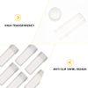 VILLCASE 100pcs 5ml Plastic Sample Bottles Vial Storage Mini Clear Storage Case with Lid Vial Storage Container Test Tube for Small Items