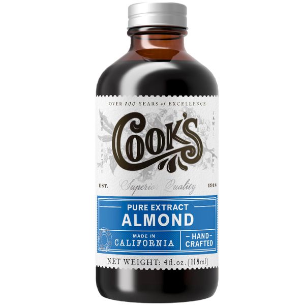 Cook’s, Pure Almond Extract for Baking, Cooking, and Mixology, Allergen Free Almond Flavoring Extract, 4 oz