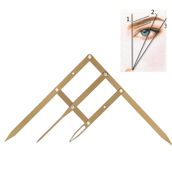 Tattoo Eyebrow Ruler, Eyebrow Measure Ruler Eyebrow Tattoo Golden Ratio Makeup Symmetrical Tool Accessory For For Tattoo Artist Novice(Black)