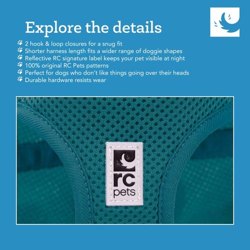 RC Pets Patterned Step in Cirque Harness | Breathable Mesh for Small Dogs | Easy Fit & Washable | All-Day Comfort | Azalea, XX-Large