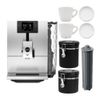 Jura ENA 8 Signature Line Automatic Coffee Machine with 2 Cup and Saucers Bundle