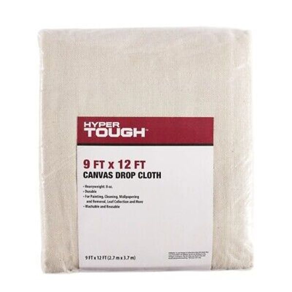 New Hyper Tough Canvas Drop Cloth, 9' x 12'