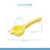 KitchenCraft Lemon Squeezer, Handheld Lemon Juicer, 22 x 7.5 x 4.5cm, Yellow