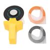 Manual Label Maker, Ergonomic Design Mini Easy Efficient Portable Embossing Label Maker with 2 Rolls Tapes for Office (Yellow)