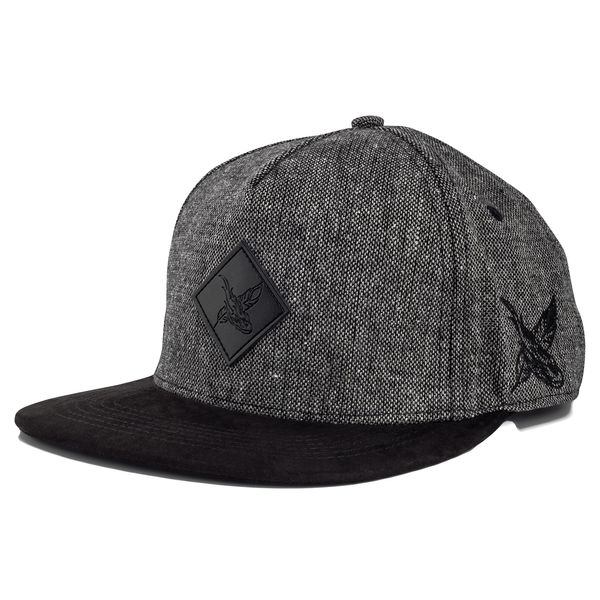 Blackskies® Bliss Vol. II Snapback Cap Unisex Baseball Mütze Kappe Schwarz Grau Wildleder Suede