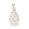Ceramic Easter Bunny Tree Figurine w/ LED Light,Collectible Holiday Gift Decor🔥