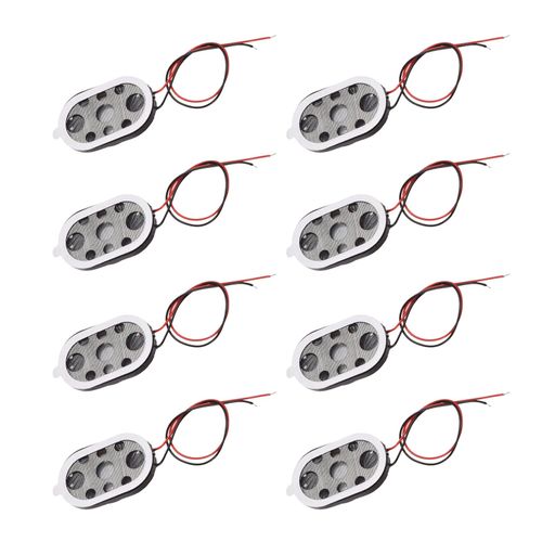 DMiotech 8 Pack 1W 8 Ohm 15mmx24mm Mini DIY Magnetic Speaker Internal Replacement Loudspeaker for DIY Speaker Black