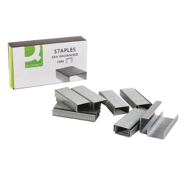 24/6 Metal Precision Engineered Staples (1000 Pack) + FREE OS Smart Choice Highlighter (random colour)