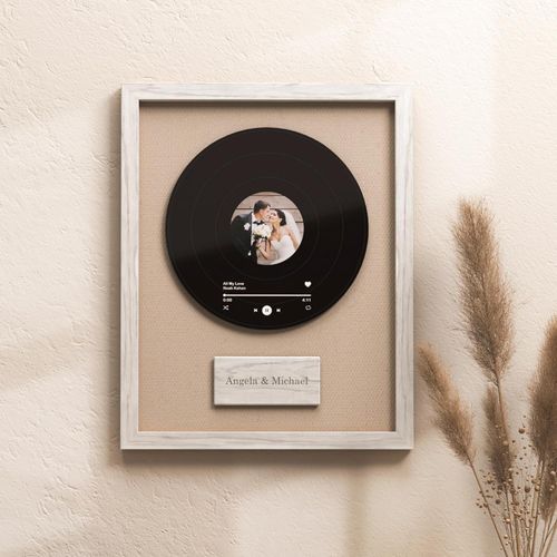 Personalized Record Wall Art | Custom Music Gift for Boyfriend, Husband, or Him | Unique Anniversary, Wedding, or Birthday Gift for Music Lovers