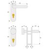 ABUS KFG 279782 Door Handle Both-Sided SB-Header Protective Coating Round