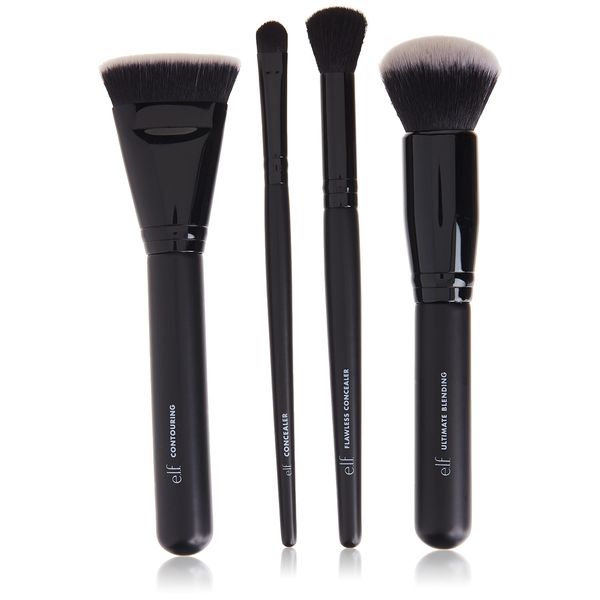 e.l.f. Foundation & Concealer Brush Set, pennelli per make-up viso, realizzati con setole sintetiche, prodotto vegano e non testato sugli animali