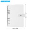 PATIKIL A5 Clear Binder Cover, Soft PVC Bling Loose Leaf Binder Protector Refillable Notebook Shell with Snap Button Closure for DIY Meeting Notebook Folder, Clear