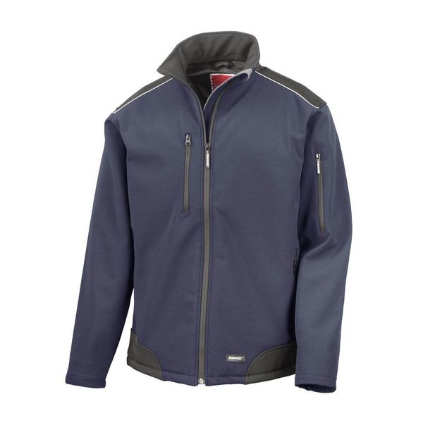 Result Herren Ripstop Softshell-Jacke (4XL) (Marineblau/Schwarz)